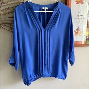 Joie Royal Blue V-Neck Blouse